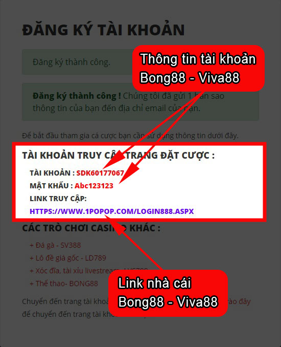 Nhận tài khoản Bong88