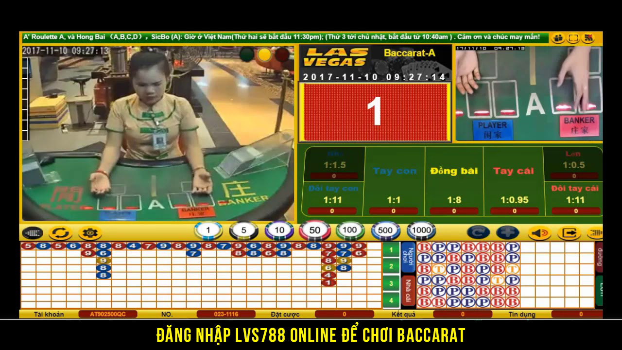 Đăng nhập vào LVS788 online để chơi Baccarat