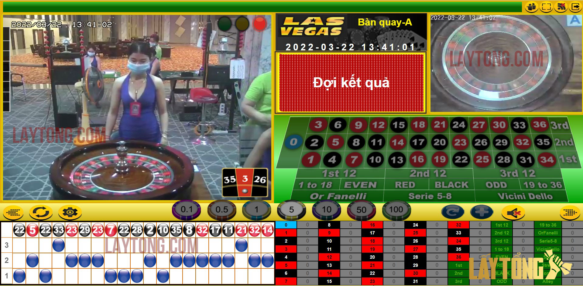 Chơi bàn quay Roulette LVS788